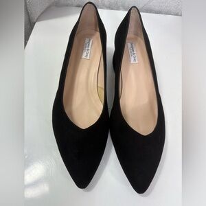 Sargasso & Gray London Women's Black Suede low heel pump , NWOB, size 42 / US 11